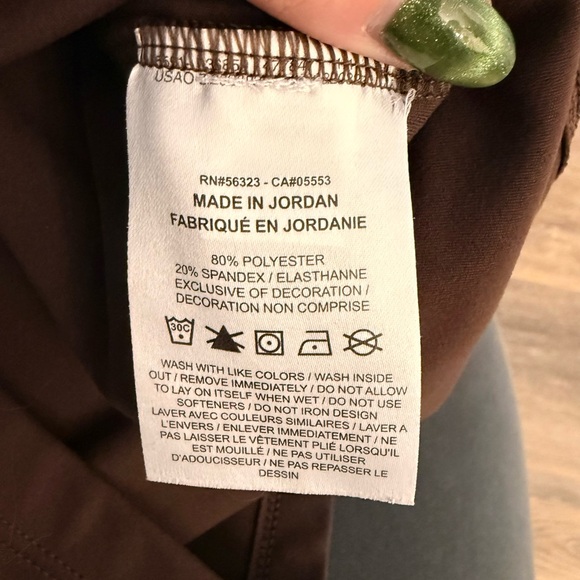 Nike One, Dri Fit Long Sleeve Top, Baroque Brown, Small - Picture 6 of 6